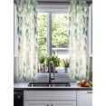 thumbnail image 2 of Green Sheer Curtains 45 Inch Length 2 Panels Set for Living Room/Bedroom, Eucalyptus Leaves Kitchen Curtains with Grommet Semi-Sheer Curtains Drapes Voile Window Treatments 42"x45"x2, 2 of 7