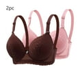 thumbnail image 2 of yillto 2 Pack Women's Push up Bra Full Coverage Supportive Padded Underwire Bralettes for Womens, 2 of 3