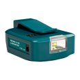thumbnail image 1 of Adaptador USB ADP05 con luz de trabajo LED para fuente de alimentación portátil, compacta y resistente de 14-18 V con puerto de de 12 V., 1 of 8
