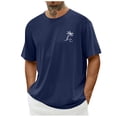 thumbnail image 2 of LUOGENLI T-shirts pour Homme pour Hommes T-shirts Graphiques Vintage T-shirts à Imprimé Floral et Lettrage Col Rond Manches Courtes T-shirts Décontractés d'Été Mode Urbaine T-shirts pour Hommes T-shirts Graphiques Pâques Bleu Marine TG, 2 of 7
