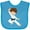 Turquoise, variant on Inktastic Karate Boy, Cute Boy, Black Belt, Brown Hair Boys Baby Bib