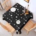 thumbnail image 2 of Black Gothic Sun Moon Star Pattern Square Tablecloth,Waterproof Square Table Cover,Wipeable Spillproof Washable Table Cover for Home Kitchen Party Decor 60"x60"(152x152cm), 2 of 6