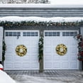 thumbnail image 6 of 18"/24" Christmas Wreath for Front Door, Pre-Lit Christmas Wreath with 20 LED Lights, Battery Powered Xmas Wreath with Golden Bow & Balls for Front Door Gate Xmas Party Decor, 6 of 8
