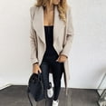 thumbnail image 2 of LYXSSBYX Womens Long Sleeve Dress Hot Sale Clearance Women Long Sleeve Hairy Open Front Short Cardigan Suit Jacket Solid Long Coat, 2 of 9