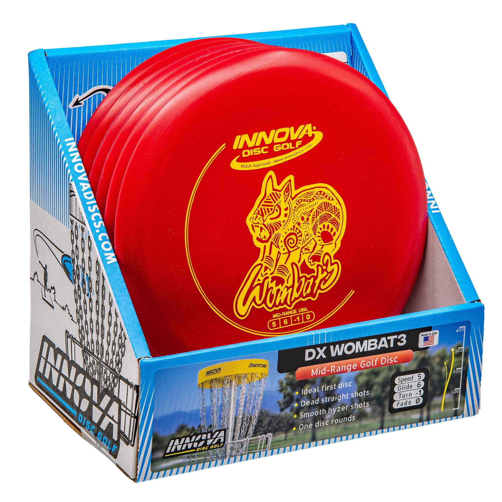 (2 pack) Innova DX Wombat3 Mid-Range Disc Golf Disc