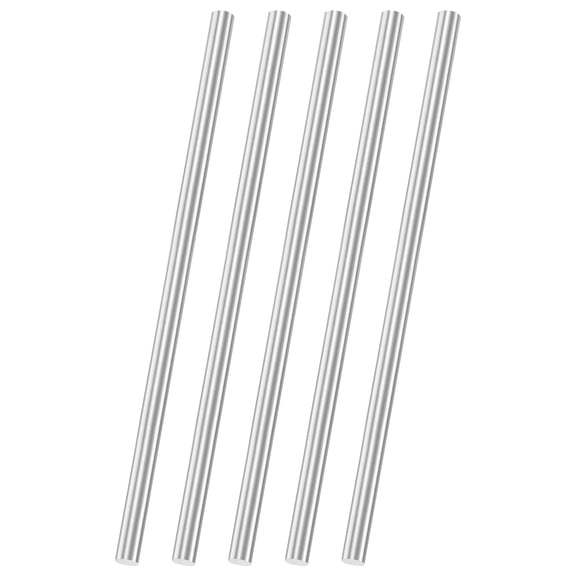 Uxcell 5-Pack 304 Stainless Steel Solid Round Rod, 6x150mm Metal Solid Shaft Rods for DIY Craft[0.24x5.91IN]