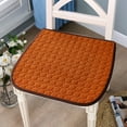 thumbnail image 3 of Cotton Seat Cushion with Anti-Slip Straps for Office and Dining Chairs - Comfortable Breathable Filling, Lightweight for Camping, Universal Fit 48x44cm, Easy to Clean - Beige Color, 3 of 6