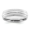 thumbnail image 1 of Solid 925 Sterling Silver 6mm Comfort Fit Double Milgrain Size 4 Wedding Band Ring, 1 of 3