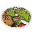 thumbnail image 2 of Faldas para árbol de Navidad de Grin-Ch de 30 pulgadas, tapete para árbol de Navidad para fiestas de invierno, falda para árbol de Navidad para decoraciones navideñas rústicas, 2 of 8