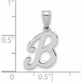 thumbnail image 3 of 14K White Gold 14Kw Script Letter B Initial Pendant (15.38 X 11.72) Made In United States -Jewelry By Sweet Pea, 3 of 6