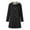 Black, variant on IROINNID Women's Overcoat Long Sleeve Gradient Hoodie Outwear, Loose Trench Coat Mid-Length Belt Less Coat with Pocket Coat