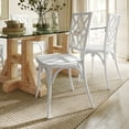 thumbnail image 6 of Flash Furniture Commercial Grade White Solid Wood Stackable Dining Chair with Intricate Back Detail, 6 of 12