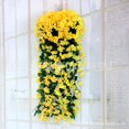 thumbnail image 1 of Cesta colgante de pared de flores de simulación, decoración del hogar para bodas, flores artificiales, 1 of 6