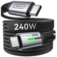 thumbnail image 1 of INIU USB-C Cables Cable USB C 6.6ft/2M, Cable de Carga Rápida de 240W Tipo C, Cargador Trenzado USBC a para Laptop Macbook iPhone 17 16 15 Samsung S24 etc, 1 of 7