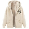 thumbnail image 2 of Otvok Women's Fleece Lined Zip Up Hoodie Jacket Cozy Warm Sweatshirt, 2 of 6