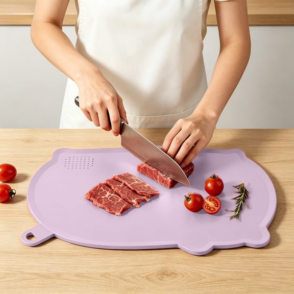 Large Silicone Cutting Boards for Kitchen 14.9'' x 11.2'' Flexible Cutting Chopping Boards/Mats Non-slip Deep Drip Juice Groove, Dishwasher Safe