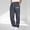 Dark Gray, variant on BVnarty Men's Solid Letter Print Casual Pants Drawstring Elastic Waist Straight Leg Long Trousers with Multi Pocket Street Wear Blue XL