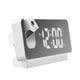 thumbnail image 2 of Vit projektionsväckarklocka för sovrum, digital väckarklockradio med dimmer och USB-laddningsportar, 180 roterbar projektor, snooze {DB}, 2 of 4