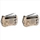 thumbnail image 1 of 2X Radio FM AM SW con Carga Solar, Receptor de Radio de Emergencia con Manivela, Bluetooth 5.2, Compatible con TF, USB, Color Dorado, 1 of 5