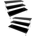 thumbnail image 1 of AZEAM Acrylic Riser, Black Display Risers Stand Large Collection Organizer Shelf for Cupcake Food Desserts Holder Cosmetic Products Tabletop Use and More (12 X 8 X 6 Inch) (2 Packs Black), 1 of 6