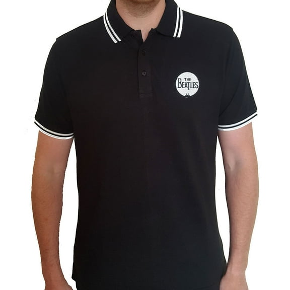 The Beatles Unisex Polo Shirt Drum Logo (Small)