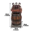 thumbnail image 2 of Fuente de barril de cerveza de resina, fuente de agua autocirculante para decoración de césped, patio y jardín, 2 of 8