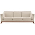 thumbnail image 4 of Modern Contemporary Urban Design Living Room Lounge Club Lobby Sofa, Fabric, Beige, 4 of 5