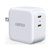 Choetech 40W Dual USB-C Charger with USB-C to USB-C Cable(1M) and USB-C to Lightning Cable(1.2M)