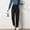 Black, variant on Women's Winter Quilted Pants Down Pants Elastic Waist Oversized Trousers Loose Outdoor Padded Warm Season Slim High Waist Straight Large Size Loose Casual Long Pants