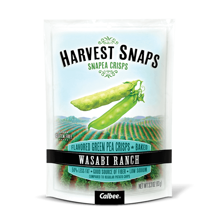 Calbee Harvest Snaps Snapea Crisps Wasabi Ranch Baked Green Pea Crisps 3.3  OZ (Pack of 12) - Walmart.com