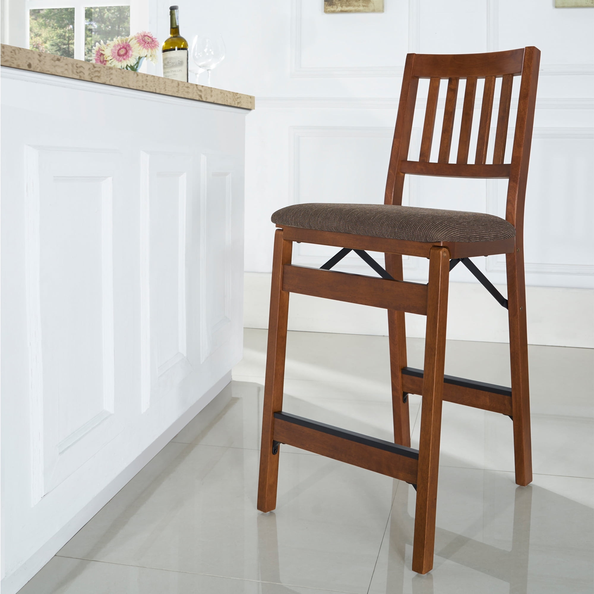 Stakmore Arts and Crafts Folding Counter Stool (Set of 2)