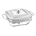 thumbnail image 2 of Tnarru Plat Anti-Frottement en Acier Inoxydable Poêle à Aliments Résistant à l'Usure Ensemble de Réchauds de Buffet avec Poêle à Eau Plateau Chauffant pour Restaurant Buffet, 2 of 8