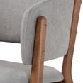 thumbnail image 4 of Baxton Studio Baron Mid-Century Modern Light Grey Fabric Upholstered and Walnut Brown Finished Wood 2-Piece Living Room, 4 of 5