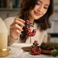 thumbnail image 6 of Qjidjing 2Pcs Christmas Tree Candy Cane Ornaments, Xmas Hanging Pendant Accessories, for Christmas Tree, Home Wall, Holiday Party Decor, 6 of 7
