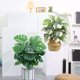 thumbnail image 1 of Planta Monstera Artificial 23,6 pulgadas | Hojas falsas de tortuga tropical, planta en maceta de seda verde para interior y exterior, oficina, fiesta o decoración de boda, bajo mantenimiento y, 1 of 6