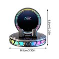 thumbnail image 2 of Car Phone Mount with Suction Cup for Dashboard, Universal Dashboard Car Phone Holder, Colorful LED Ambient Light Phone Cradle for Car Interior Upgrade (Black), 2 of 5