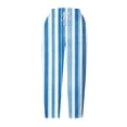 thumbnail image 4 of ZToonmas Women's Stripe Print Drawstring Waist Capri Pants Loose Harem Style Cropped Trousers with Pockets for Daily Casual Wear, 4 of 5