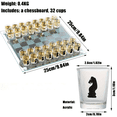 thumbnail image 3 of 33 Pcs Chess Drinking Game Set, Acrylic Board Game with 32 Shot Cups Strategy Party Game Set for Adult Party Night Gathering Festive Celebration Gift, 3 of 9
