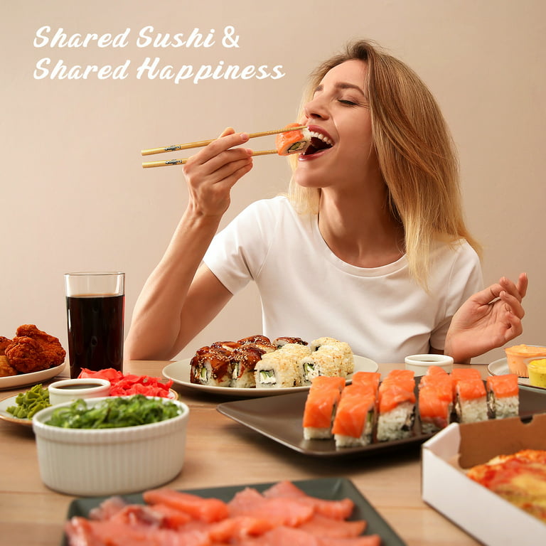 Sushi Making Kit, Delamu Sushi Kit for Beginner, Including Bamboo Sushi  Rolling Mats, Chopsticks, Paddle, Spreader, Guide PDF
