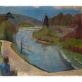 thumbnail image 3 of Franz Marent 14x12 Black Modern Framed Museum Art Print Titled - Landscape of the Birs I, 3 of 5
