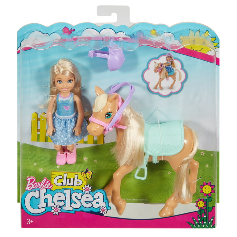 Lavet en kontrakt grådig Tumult Barbie Club Chelsea Dolls & Horse - Walmart.com