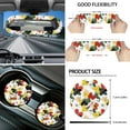 thumbnail image 6 of Yuyamidu Colorful Floral Car Seat Cover Set with Steering Wheel Cover Flower Seat Belt Covers Rearview Mirror Cover Cup Coasters Gear Shift Knob Cover Key Chain Sunshade for Car Accessories, 16 PCS, 6 of 7