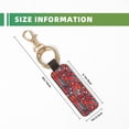 thumbnail image 3 of Wukai Fire Sign Print Leather Car Keychain, Universal Key Fob Keychain, Leather Key Chain Holder for Men and Women,360 Degree Rotatable, 3 of 5