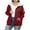 Red G, variant on WRKEKC Hoodies for Women Christmas Plus Size Solid Color Zip Up Hooded Fleece Lined Thick Drop Shoulder Long Sleeve Jacket