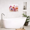 thumbnail image 5 of Colorful Floral Wall Art for Living Room,Pink Watercolor Flower Plant on Farmhouse Wood Canvas Wall Art Country Wildflower Framed Wall Art for Bedroom Bathroom Home Wall Decor,12L X 16W inches, 5 of 6