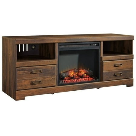 Ashley Quinden 63" TV Stand with LED Fireplace Insert in ...