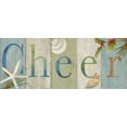 thumbnail image 2 of Coulter, Cynthia 18x10 Gold Ornate Wood Framed with Double Matting Museum Art Print Titled - Cheer Coastal Sign II, 2 of 4