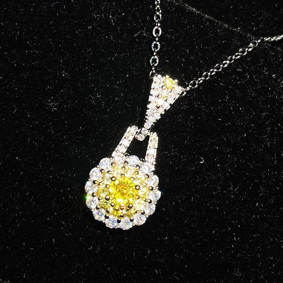 Pink crystal set earring ring necklace Retro exquisite zircon earring pendant small design simple ring