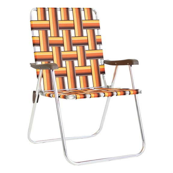 Kuma Outdoor Gear Backtrack Chair, Ultimate Portable Luxury Outdoor Folding Chair for Camping, Glamping, Sports & Outdoor Adventures (Kelso, Orange/Brown/Yellow)