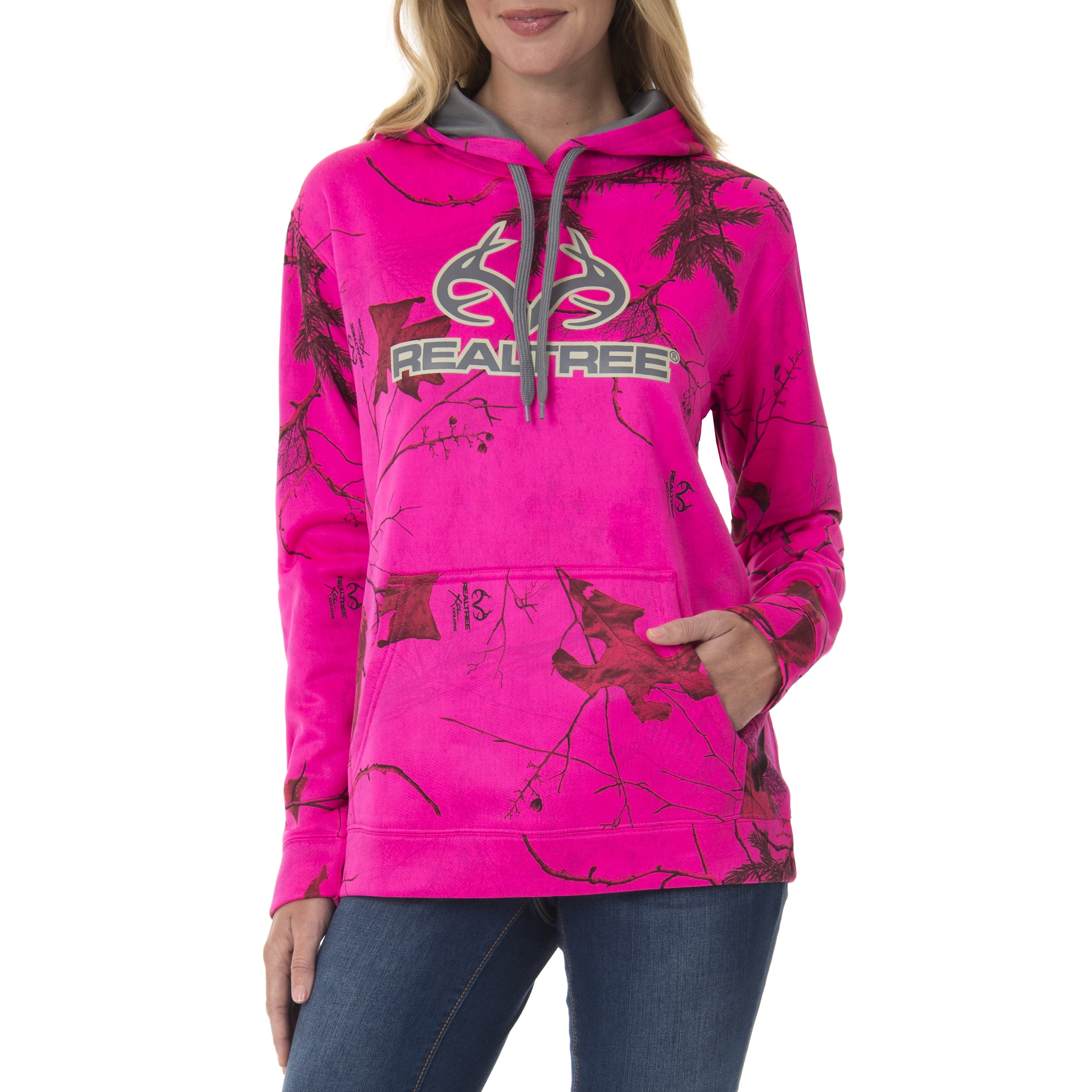 camo fleece pullover women's